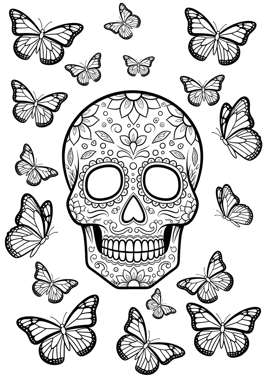 Día de los Muertos 9 disegni di Día de los Muertos da colorare e stampare
