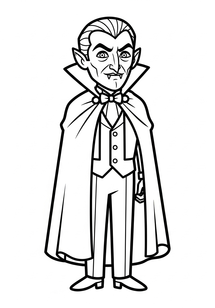 Dracula 23 da colorare Dracula disegno facile bambini 1