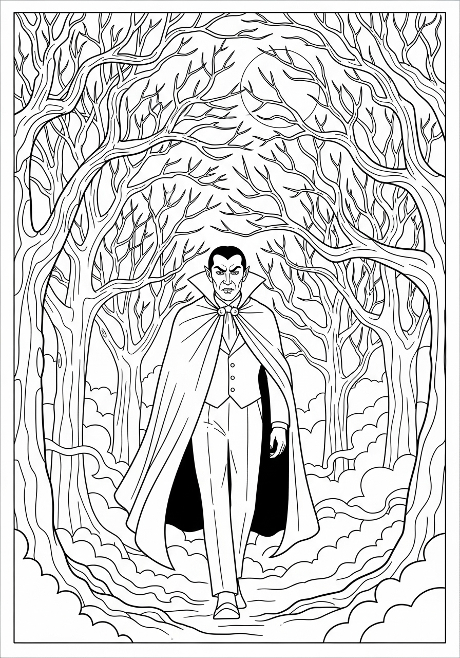 Dracula 14 disegni da colorare Dracula da stampare 1