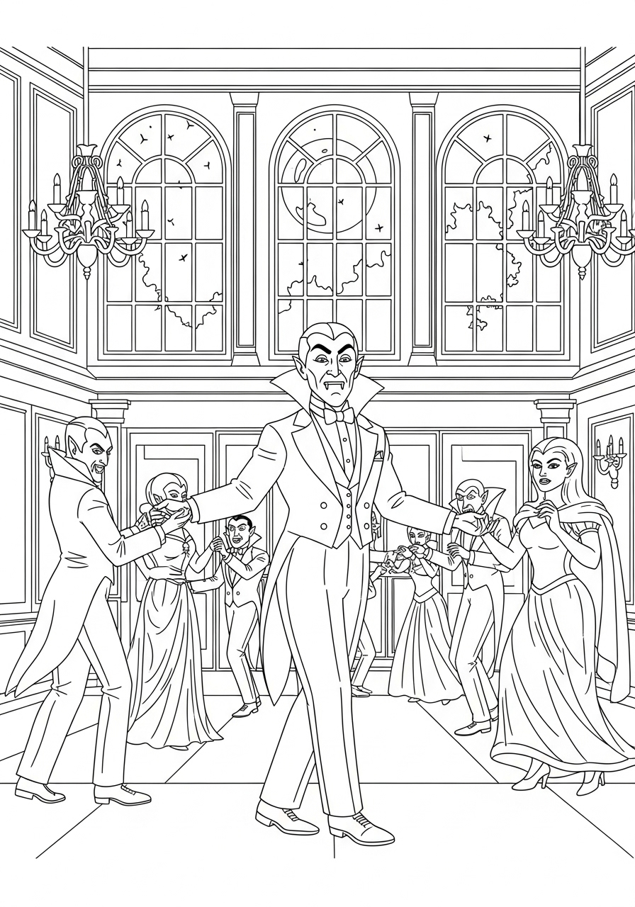 Dracula 12 disegni da colorare Dracula da stampare