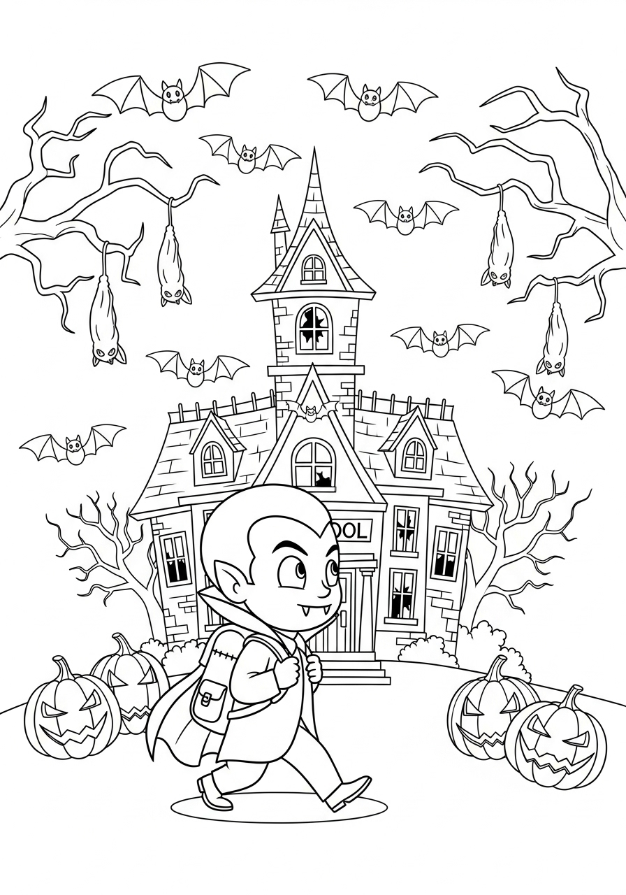 Dracula 11 da colorare Dracula disegno facile bambini