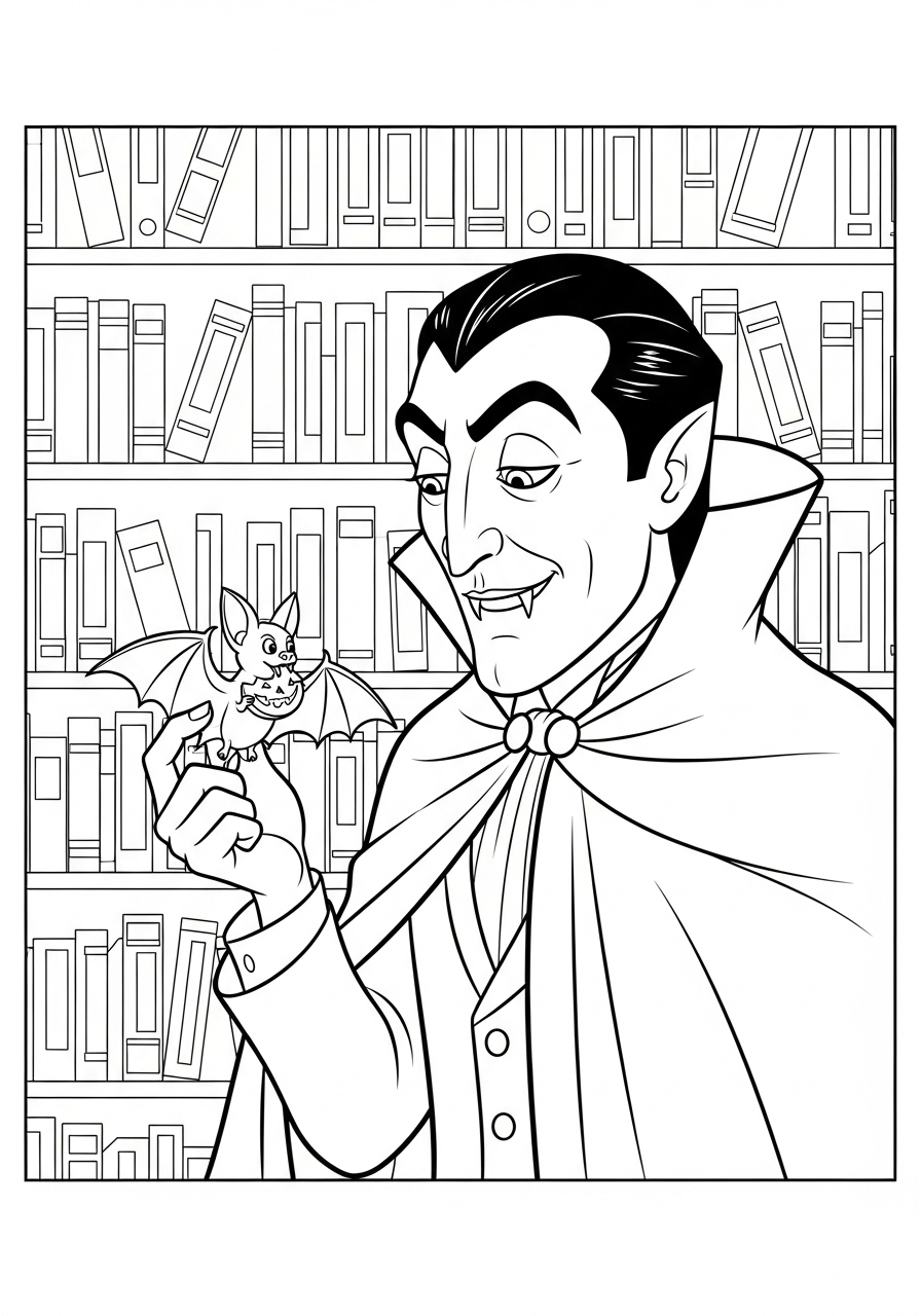 Dracula 10 immagine da colorare Dracula