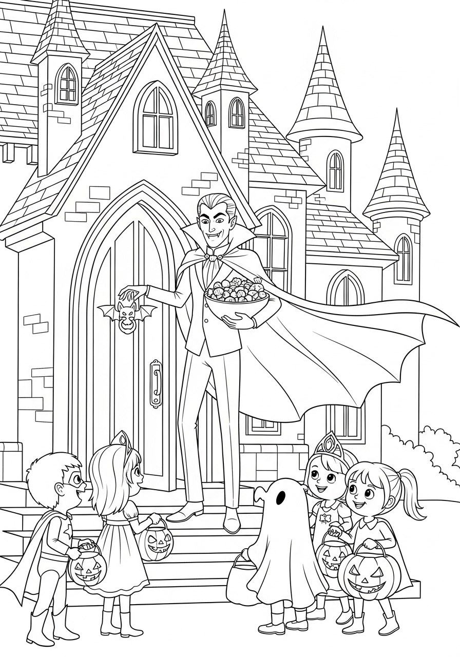 Dracula 9 Dracula da colorare pdf
