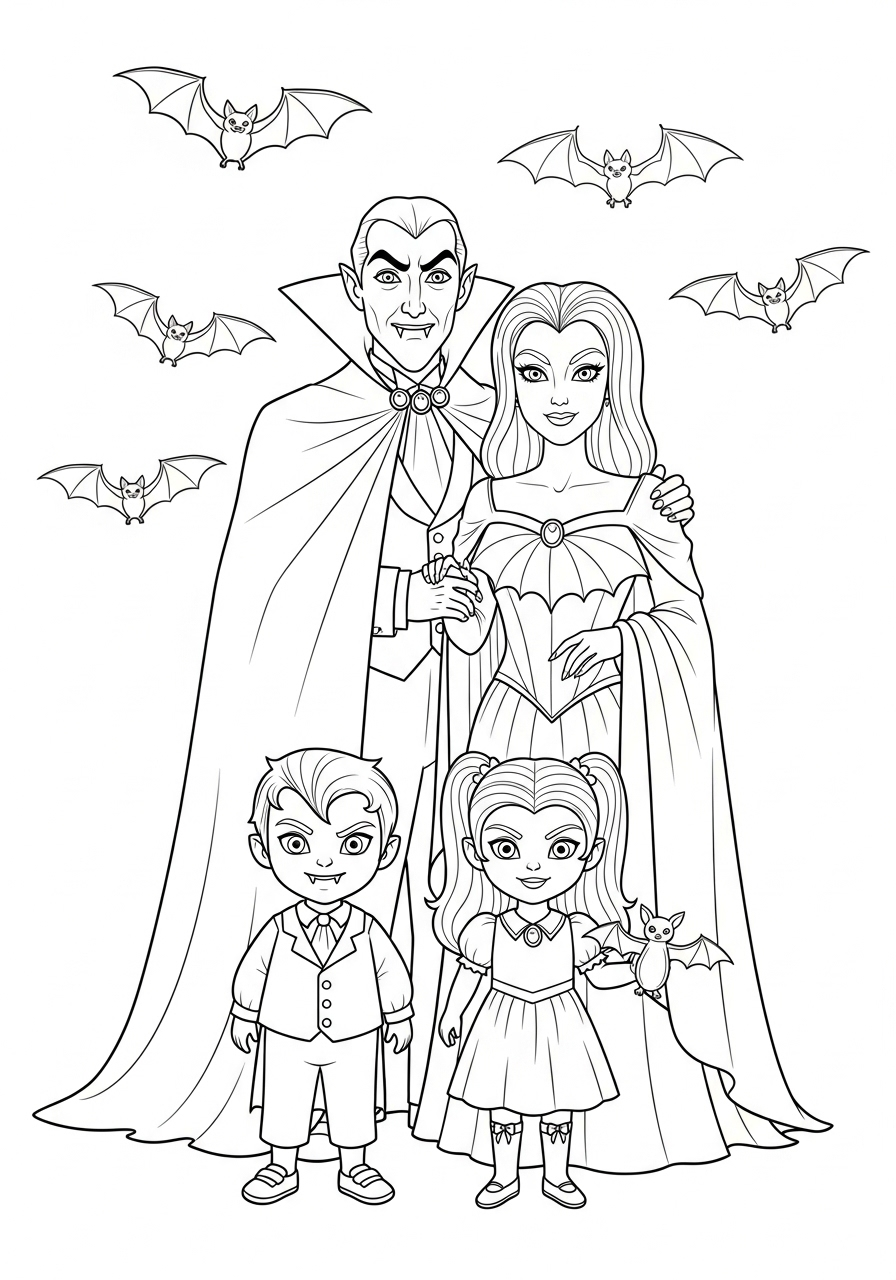 Dracula 5 Dracula da colorare facile