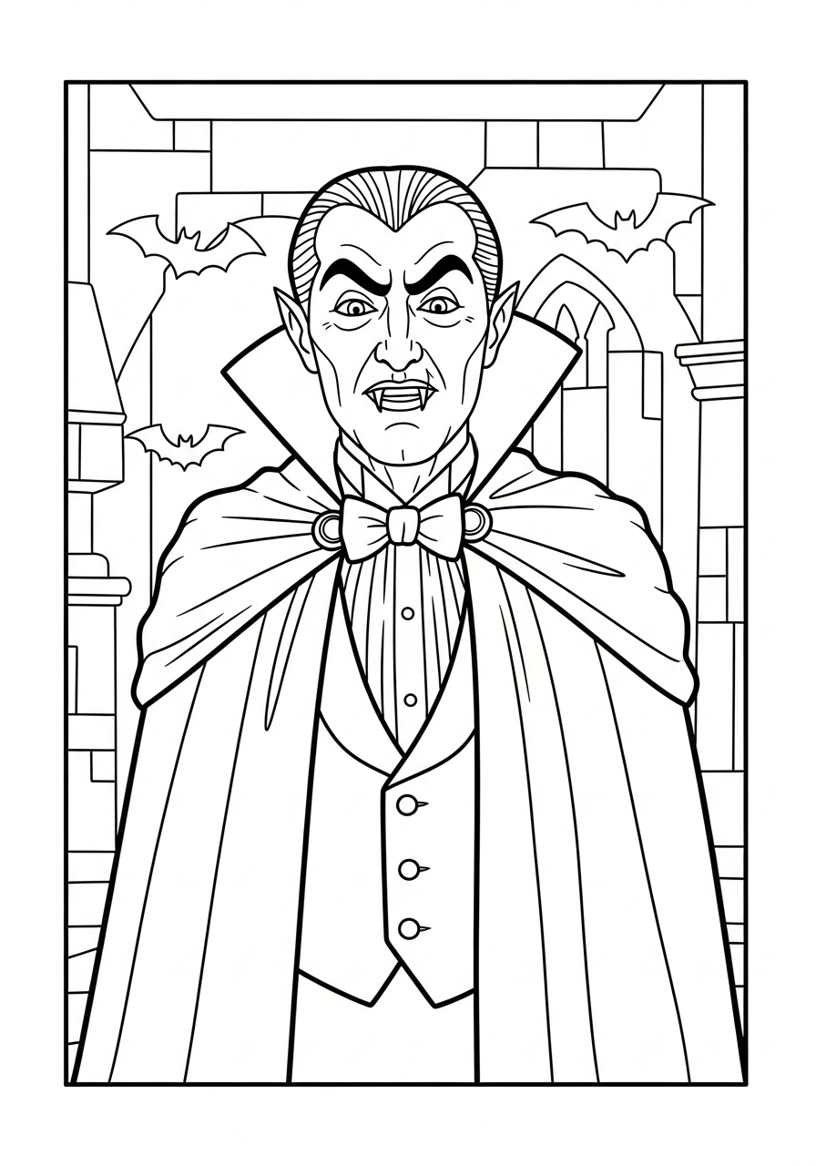 Dracula 22 immagini Dracula da colorare e stampare 1