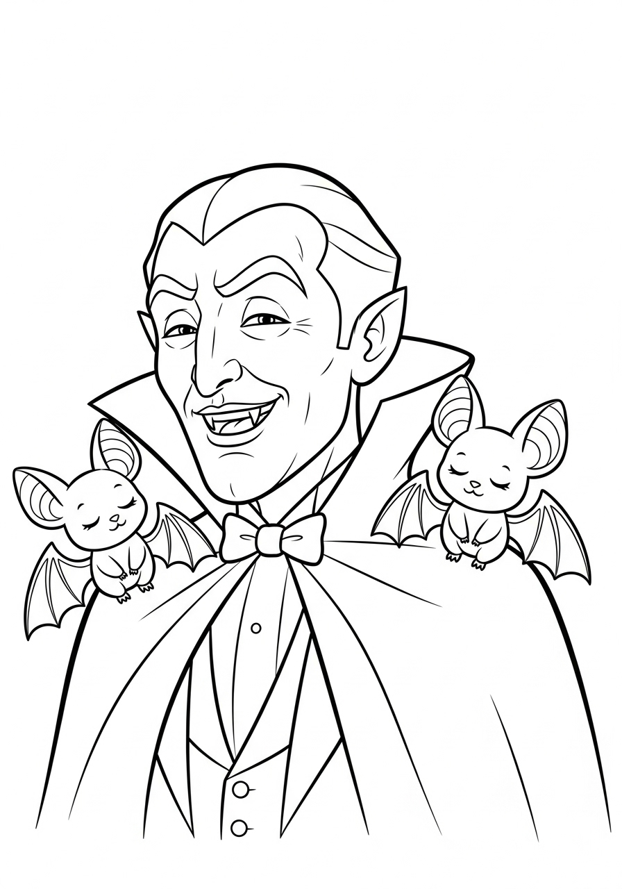 Dracula 17 disegni da colorare Dracula da stampare 2