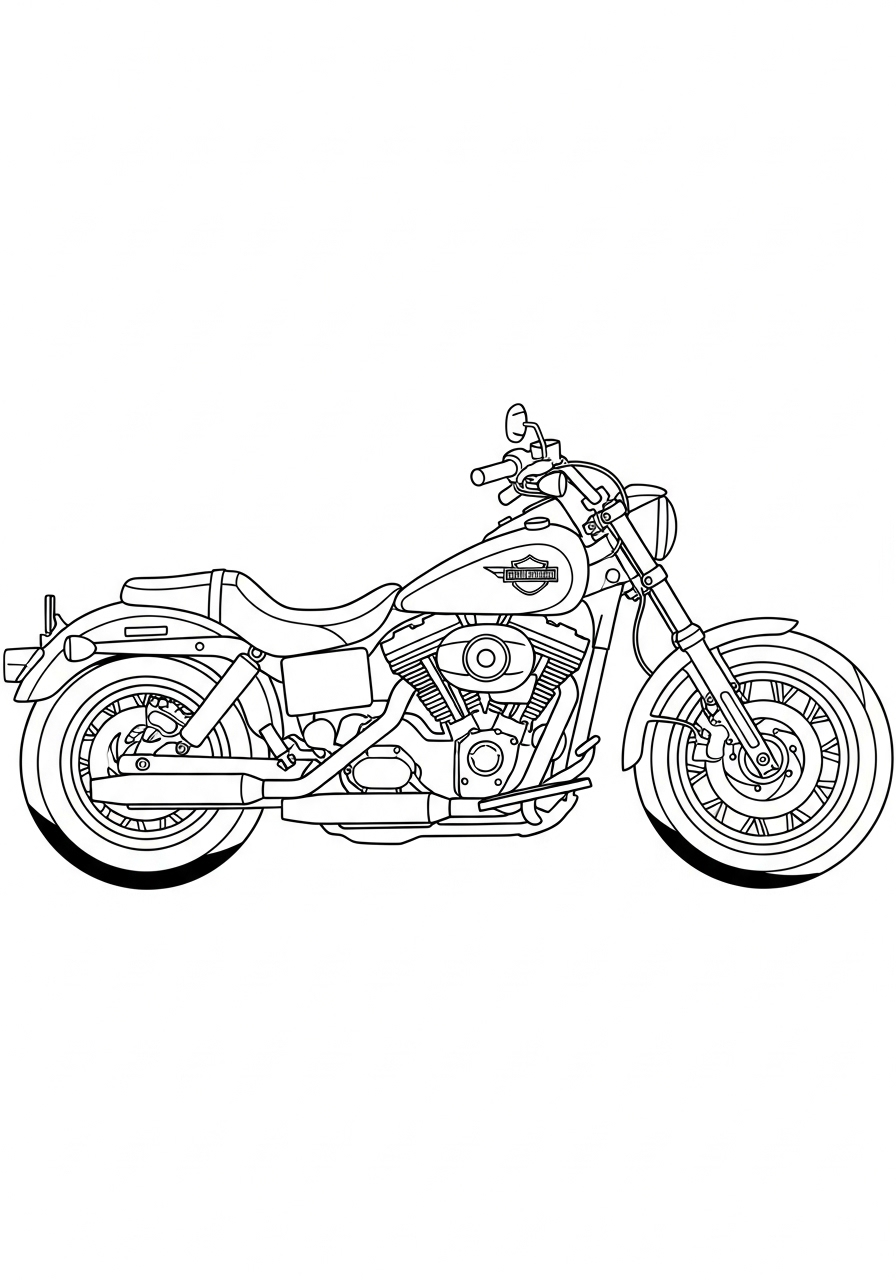Harley Davidson 23 immagini di Harley Davidson da colorare per bambini 1