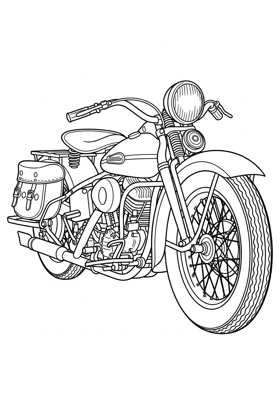 Harley Davidson 14 Harley Davidson da colorare per bambini