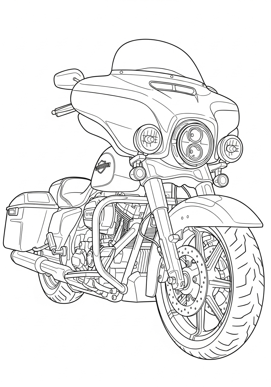 Harley Davidson 9 foto di Harley Davidson da colorare