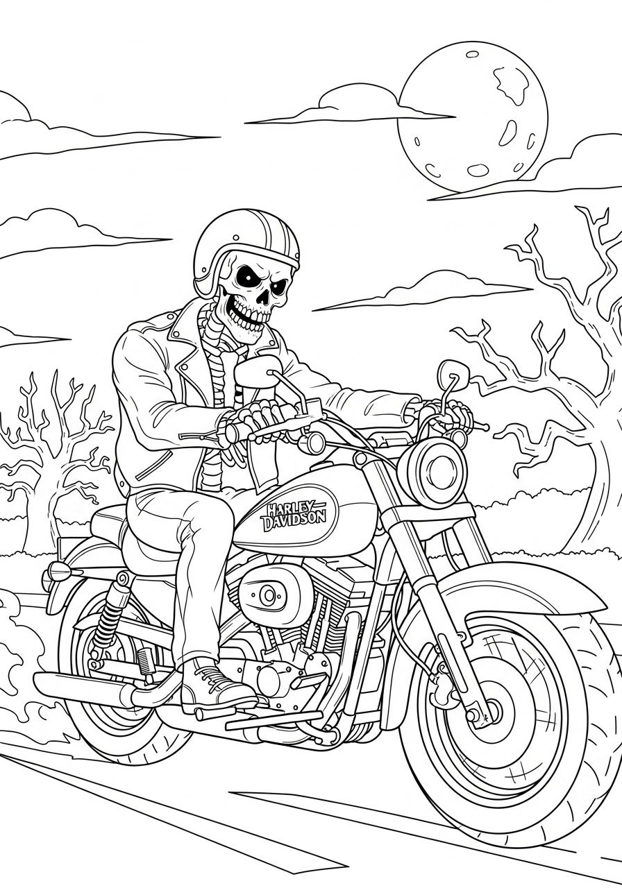 Harley Davidson 5 disegni Harley Davidson da colorare e stampare