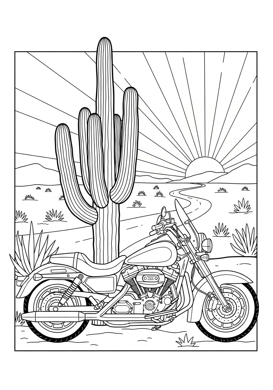 Harley Davidson 21 disegni Harley Davidson da colorare per bambini 1