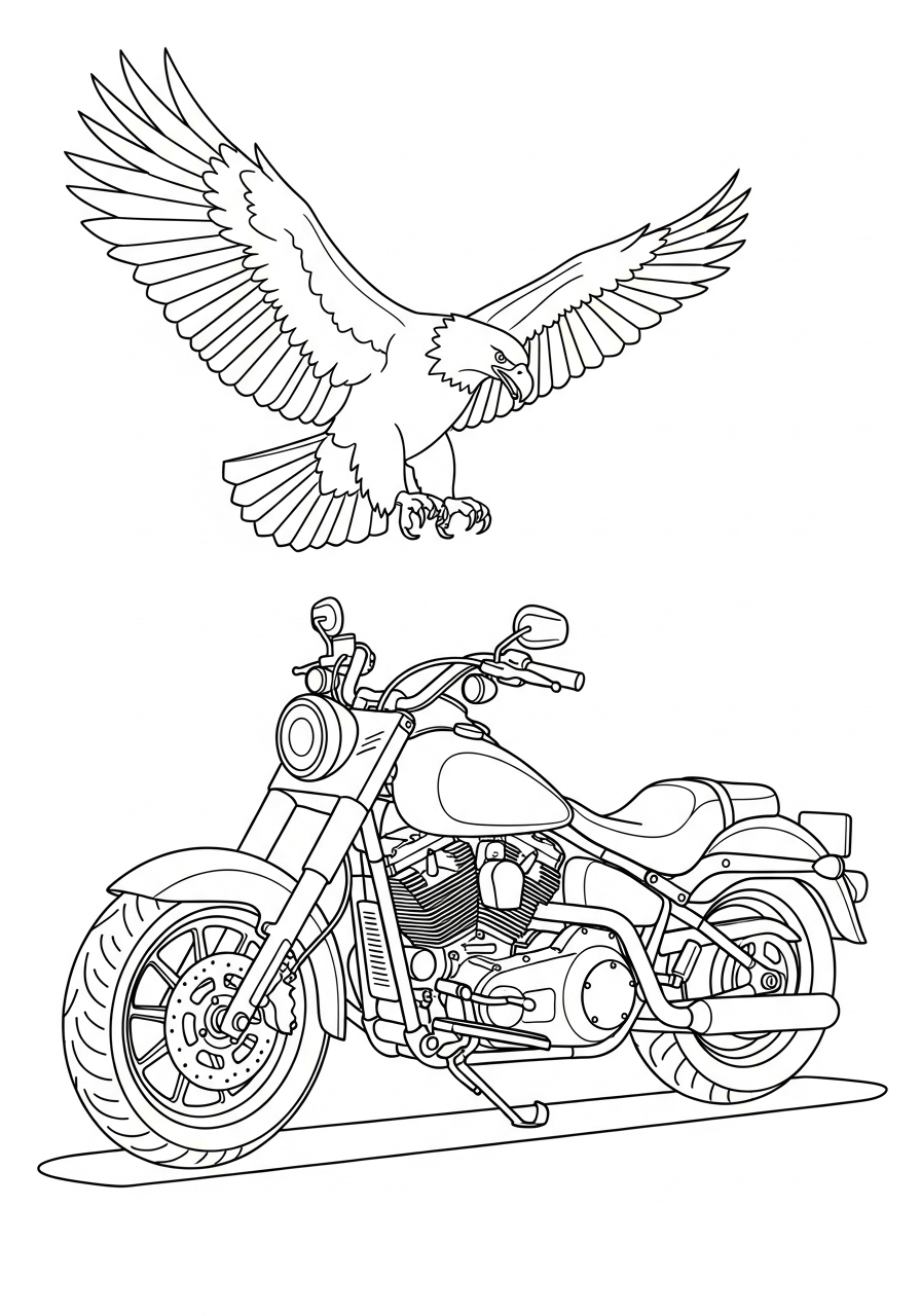Harley Davidson 20 disegno di Harley Davidson da stampare e colorare
