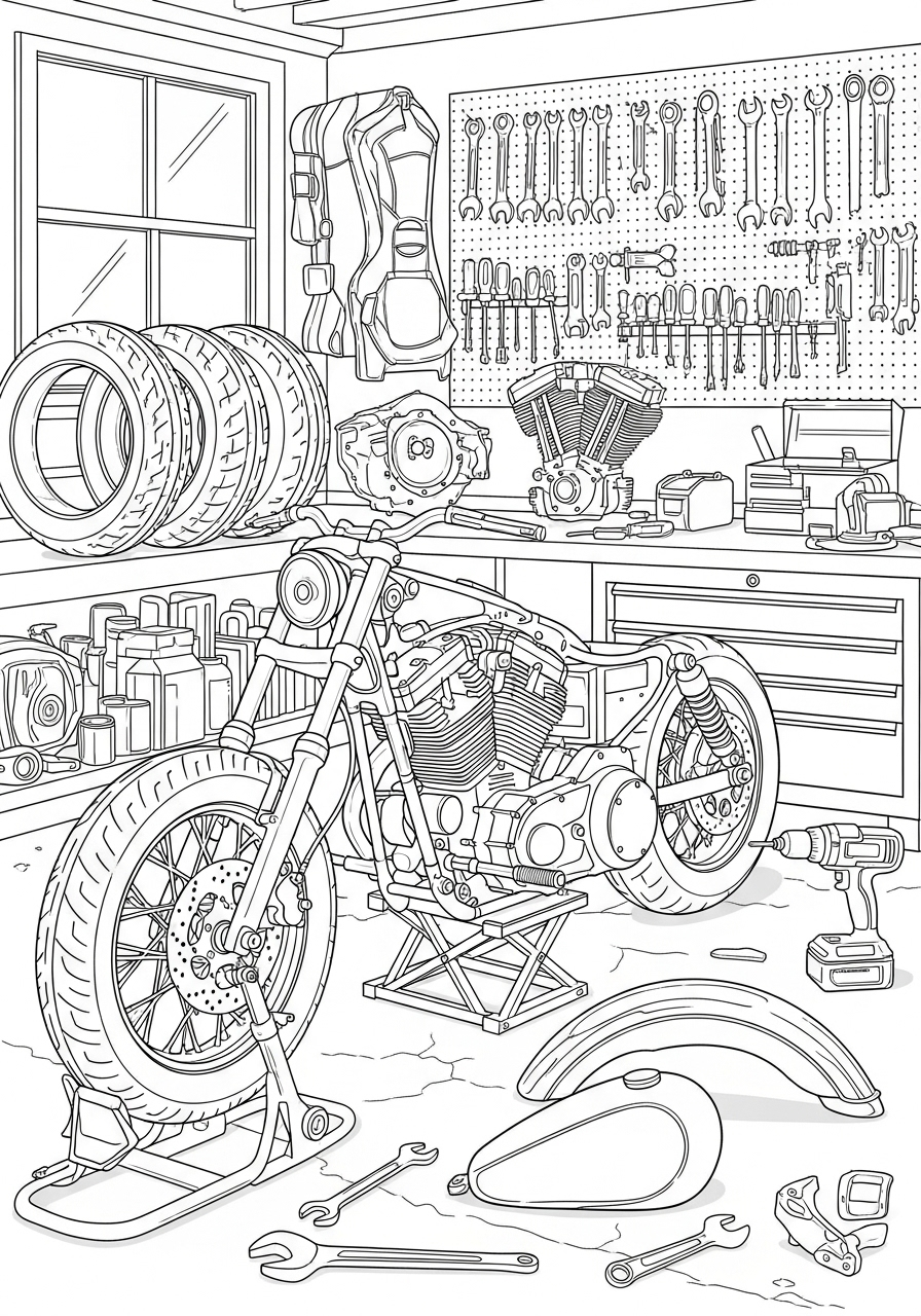 Harley Davidson 17 immagini di Harley Davidson da colorare e stampare