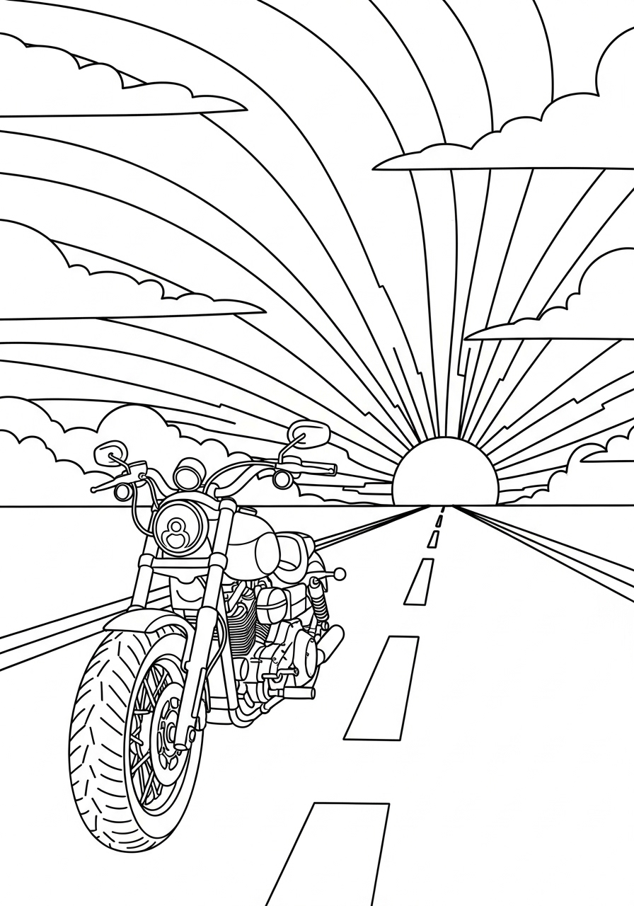 Harley Davidson 16 disegno Harley Davidson da colorare e stampare