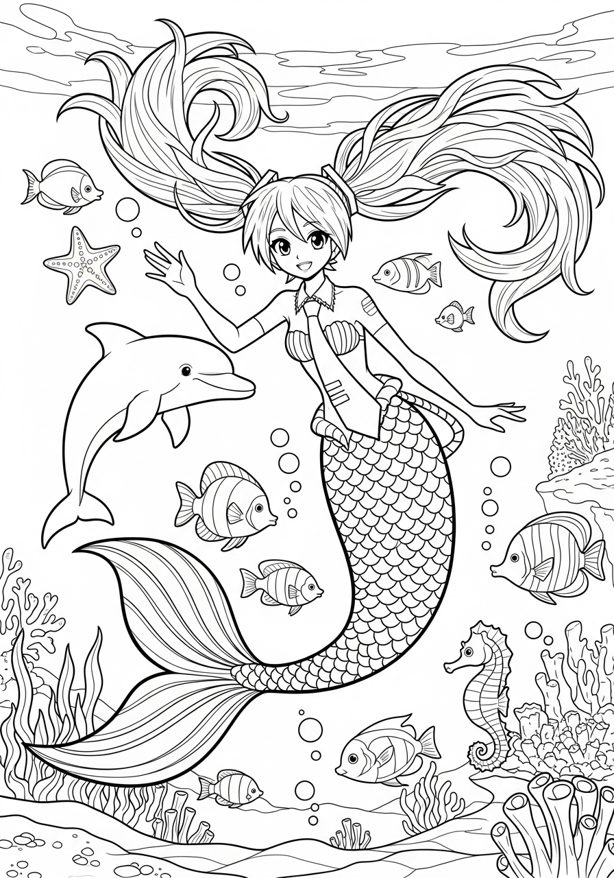 Hatsune Miku 10 disegni Hatsune Miku facili da colorare