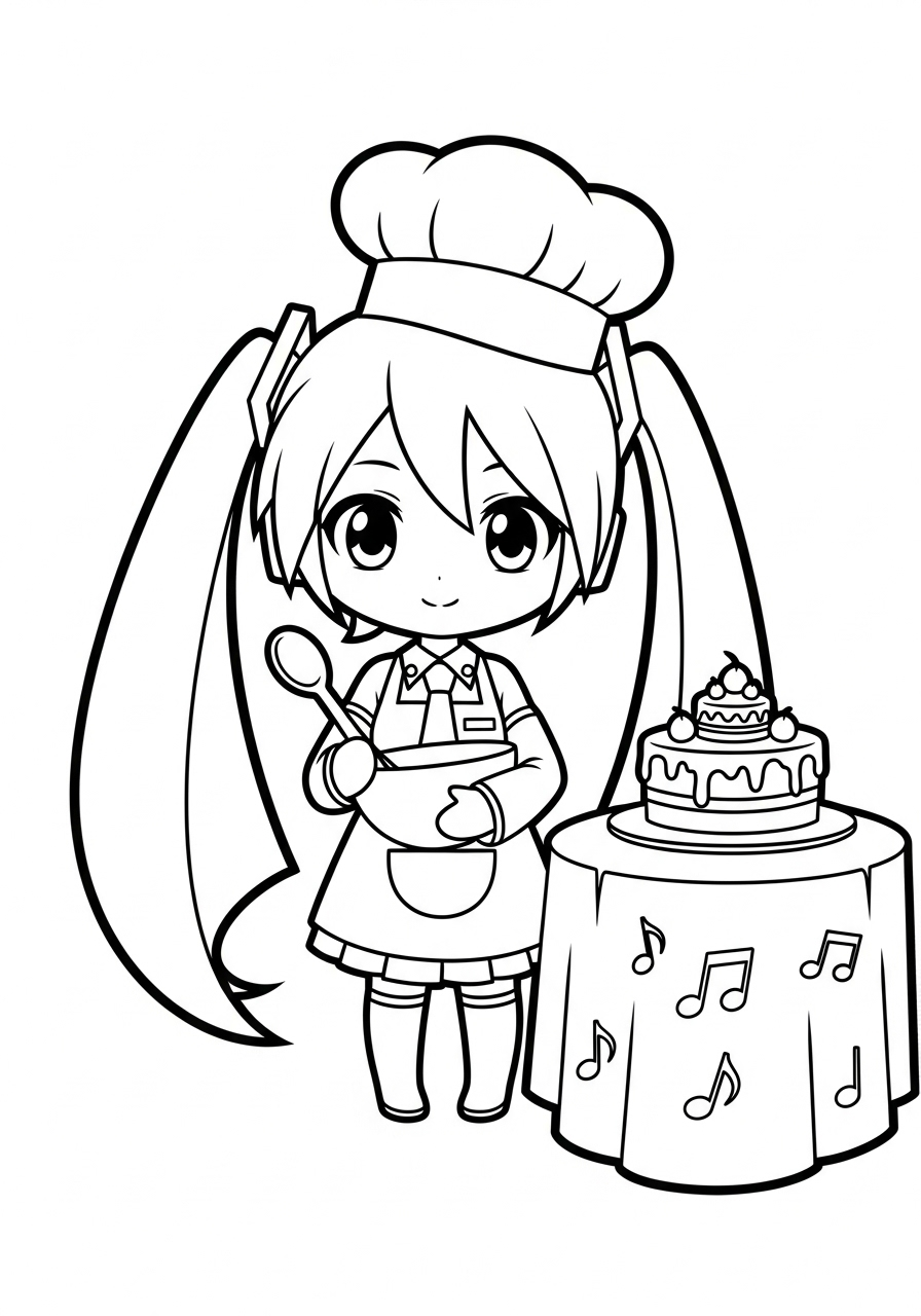 Hatsune Miku 9 Hatsune Miku da colorare pdf gratis