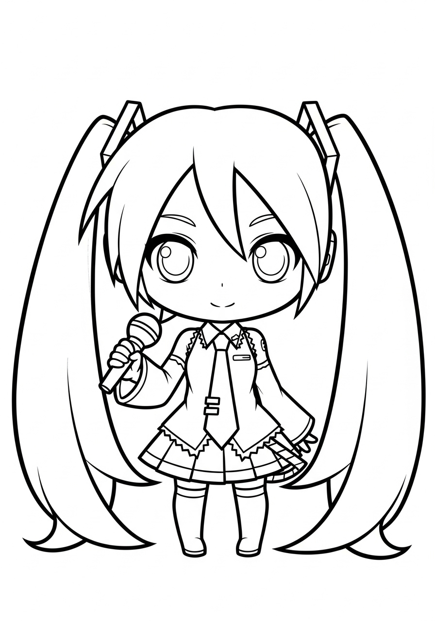 Hatsune Miku 21 Hatsune Miku disegno da colorare