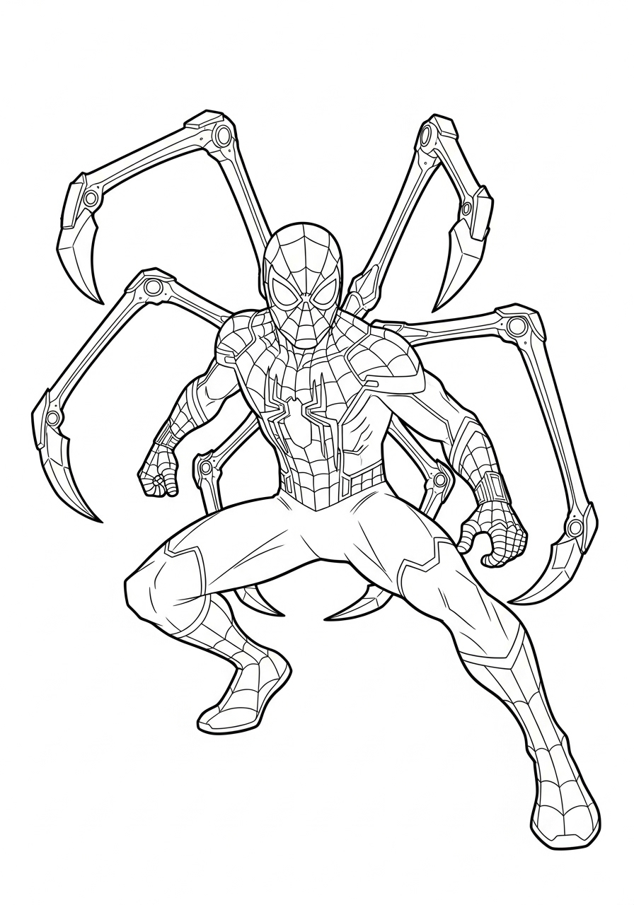 Iron Spider-Man 20 disegni da colorare Iron Spider Man