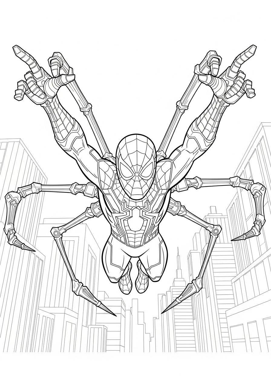 Iron Spider-Man 9 Iron Spider Man da colorare facile