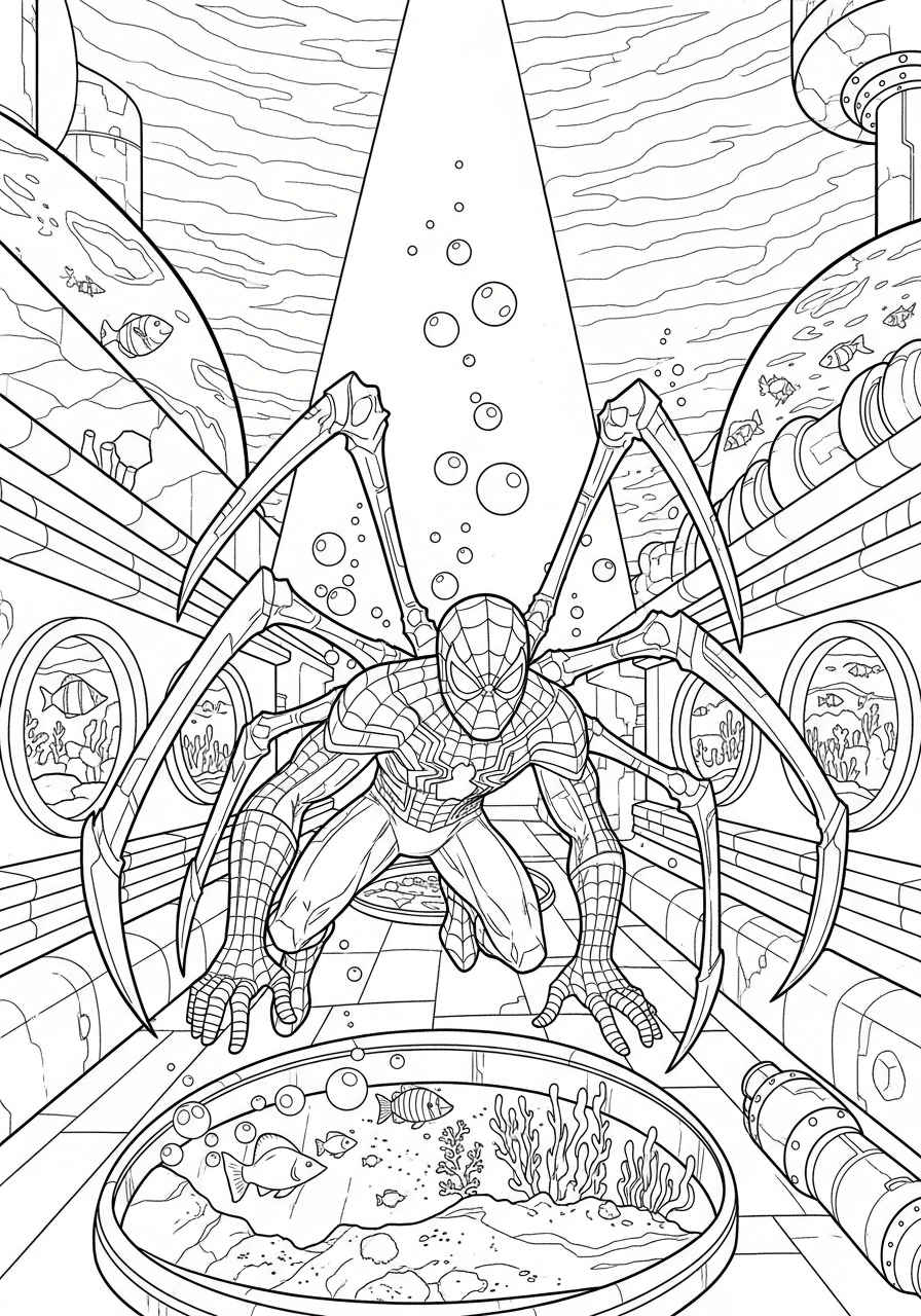 Iron Spider-Man 8 disegno Iron Spider Man da colorare