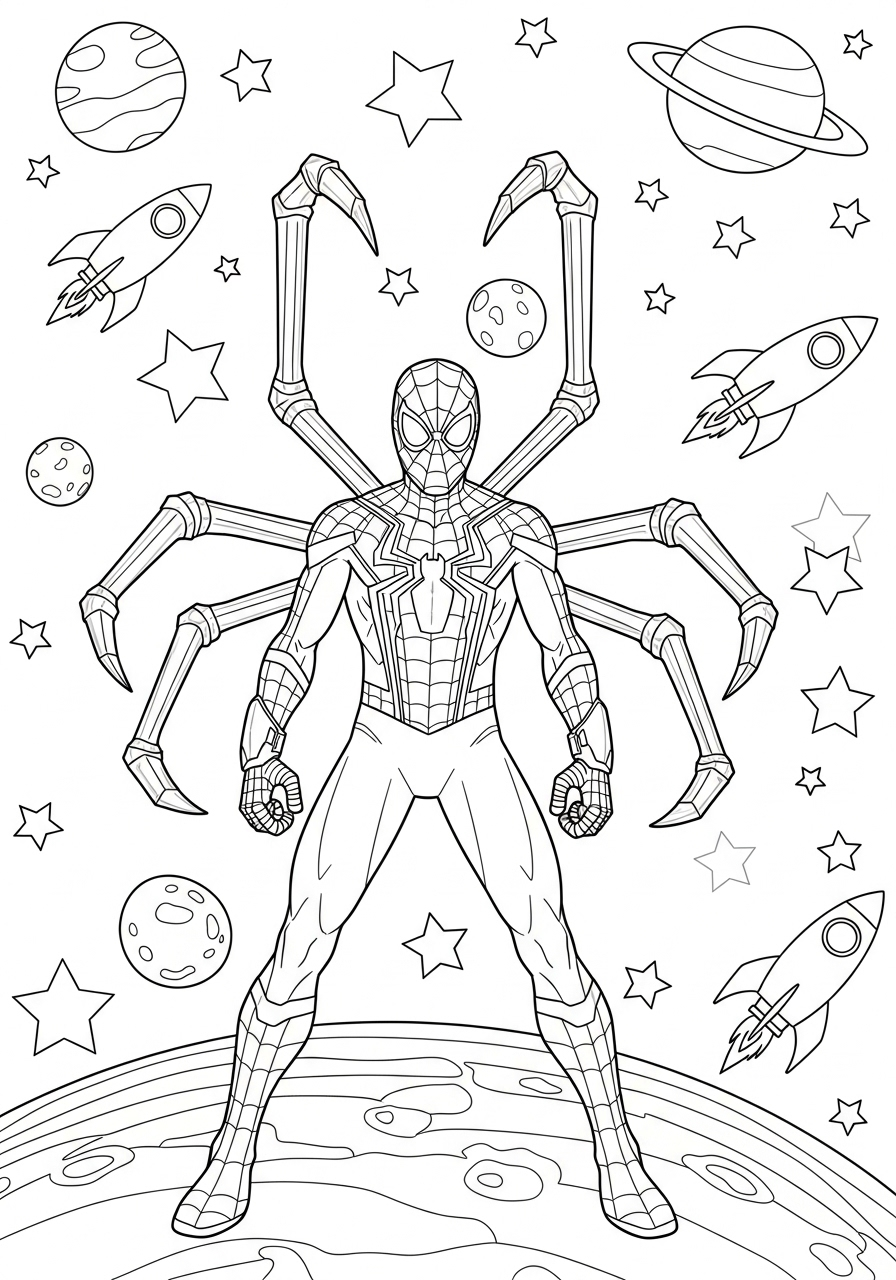 Iron Spider-Man 2 Iron Spider Man da colorare