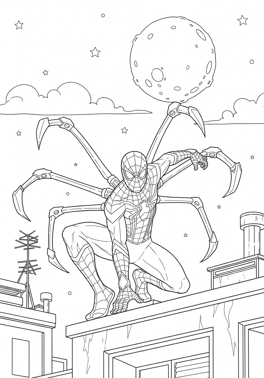 Iron Spider-Man 19 da colorare Iron Spider Man disegno facile bambini