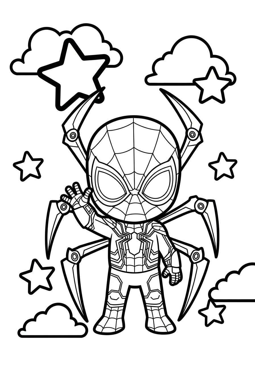 Iron Spider-Man 16 Iron Spider Man da colorare e stampare