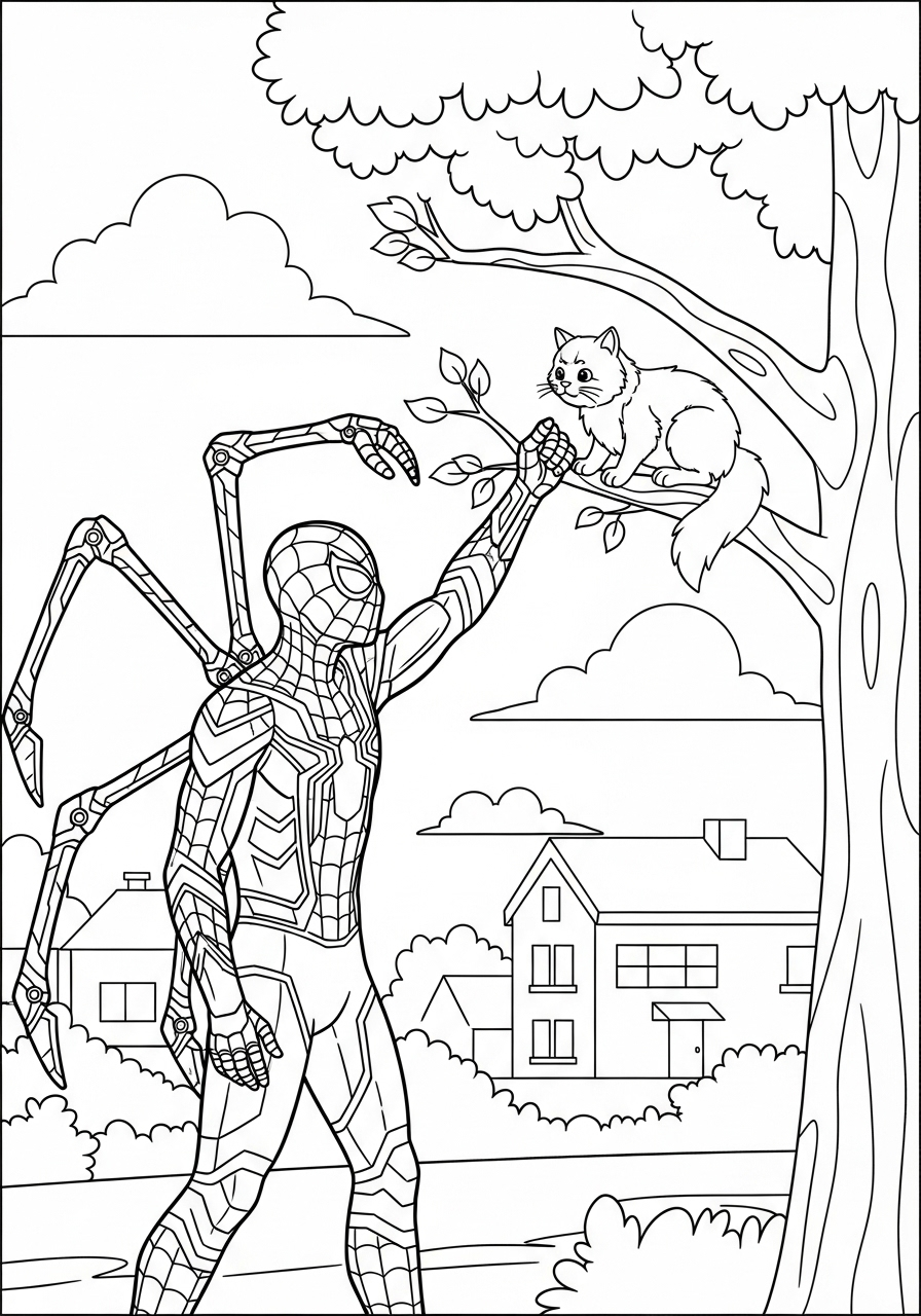 Iron Spider-Man 12 disegni di Iron Spider Man da colorare da stampare