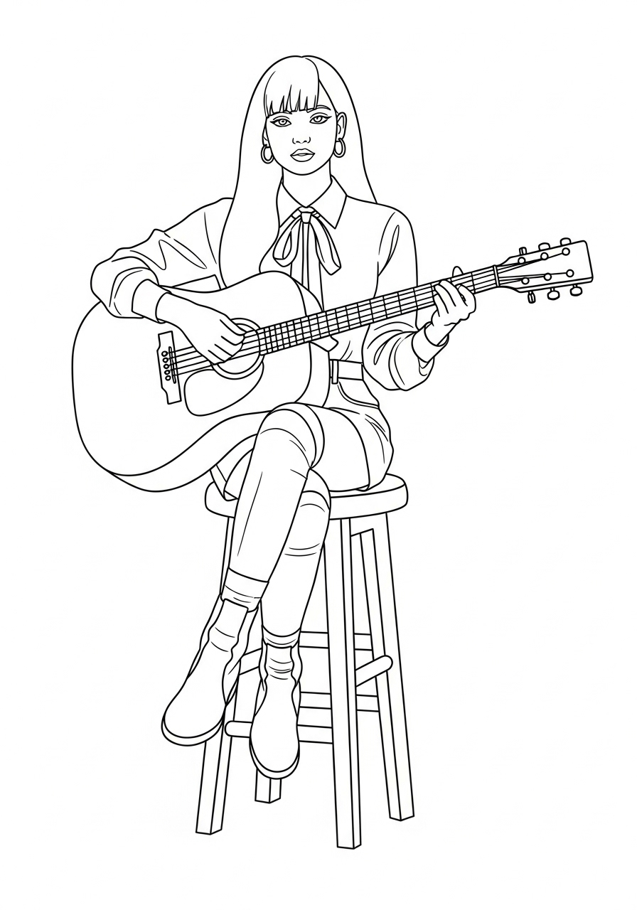 Lisa Blackpink 18 disegni Lisa Blackpink da colorare online 2
