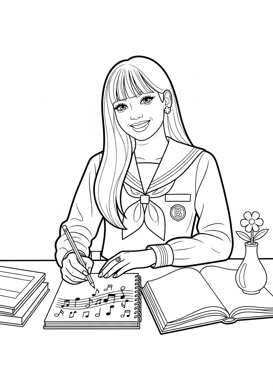 Lisa Blackpink 6 disegni da colorare Lisa Blackpink pdf