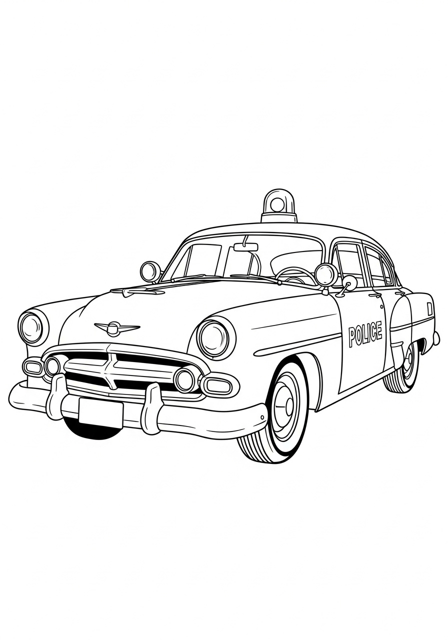 Macchina della polizia 10 disegni di Macchina della polizia da colorare da stampare
