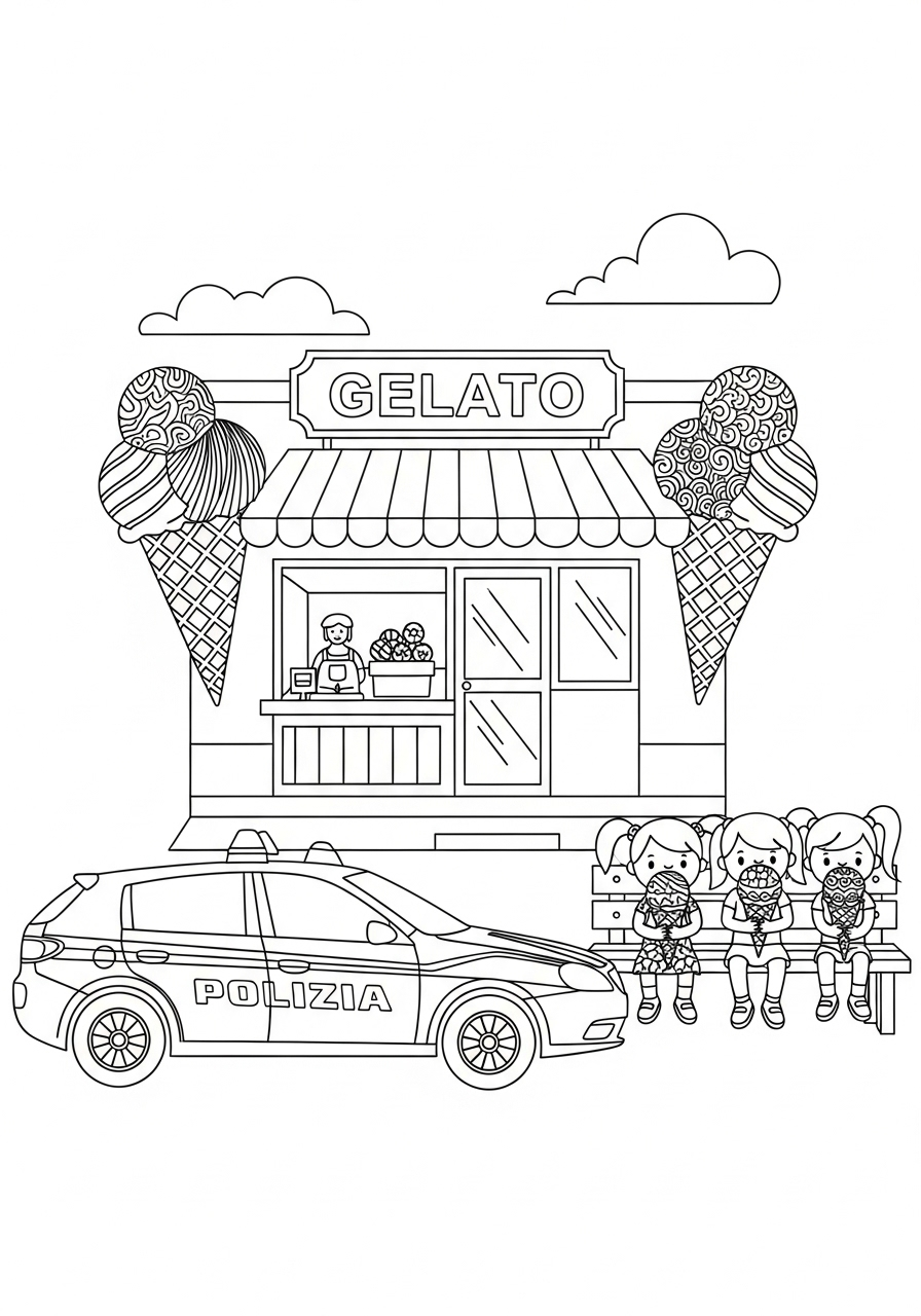 Macchina della polizia 2 Macchina della polizia da colorare pdf