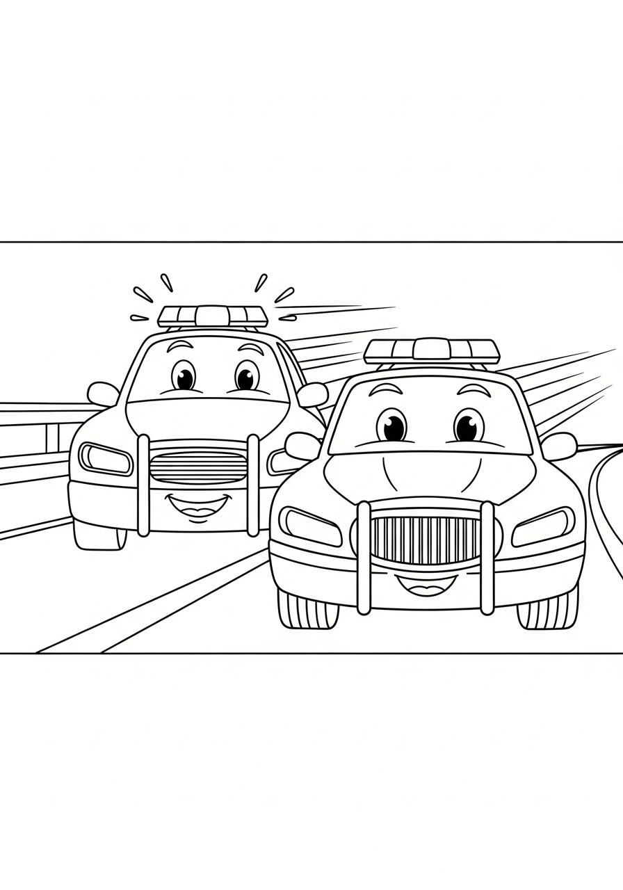 Macchina della polizia 21 disegni di Macchina della polizia da colorare per bambini 1