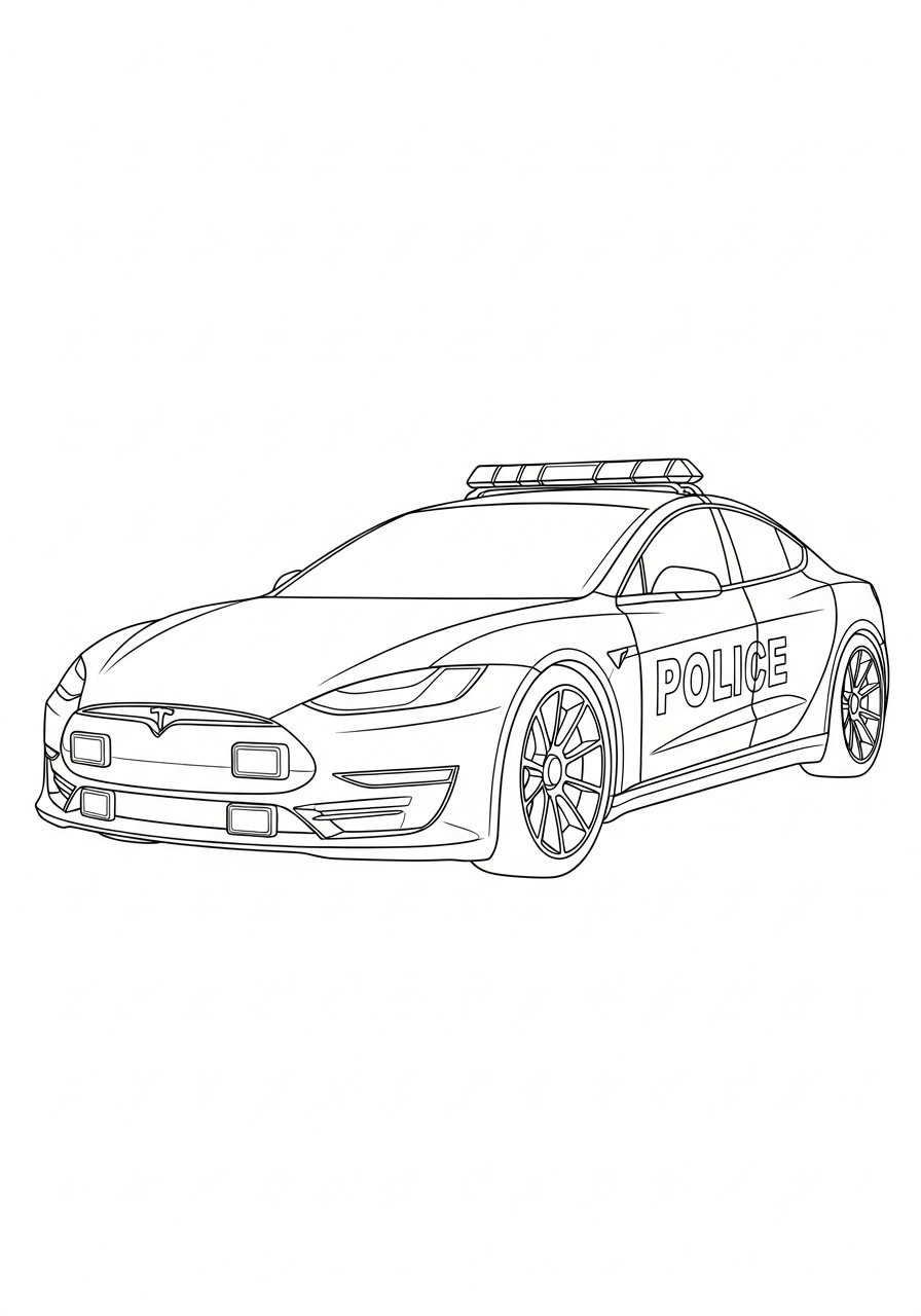 Macchina della polizia 17 Macchina della polizia da stampare e colorare gratis