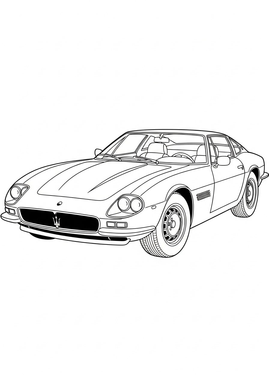 Maserati 24 Maserati da colorare per bambini 1