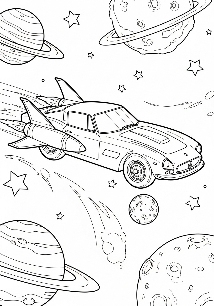 Maserati 8 Maserati da stampare e colorare per bambini