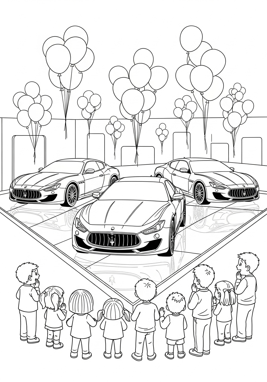 Maserati 7 Maserati disegno da colorare