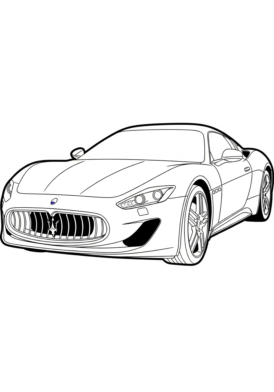 Maserati 23 disegni Maserati da colorare pdf 1