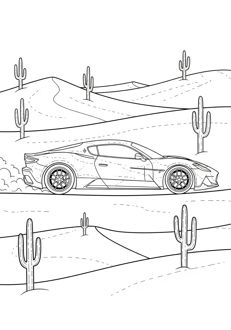 Maserati 4 immagine di Maserati da colorare