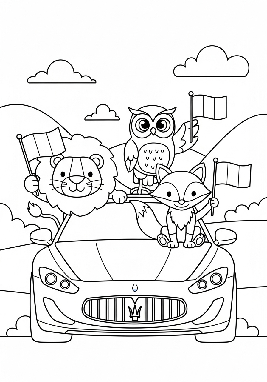 Maserati 2 disegni Maserati da colorare pdf