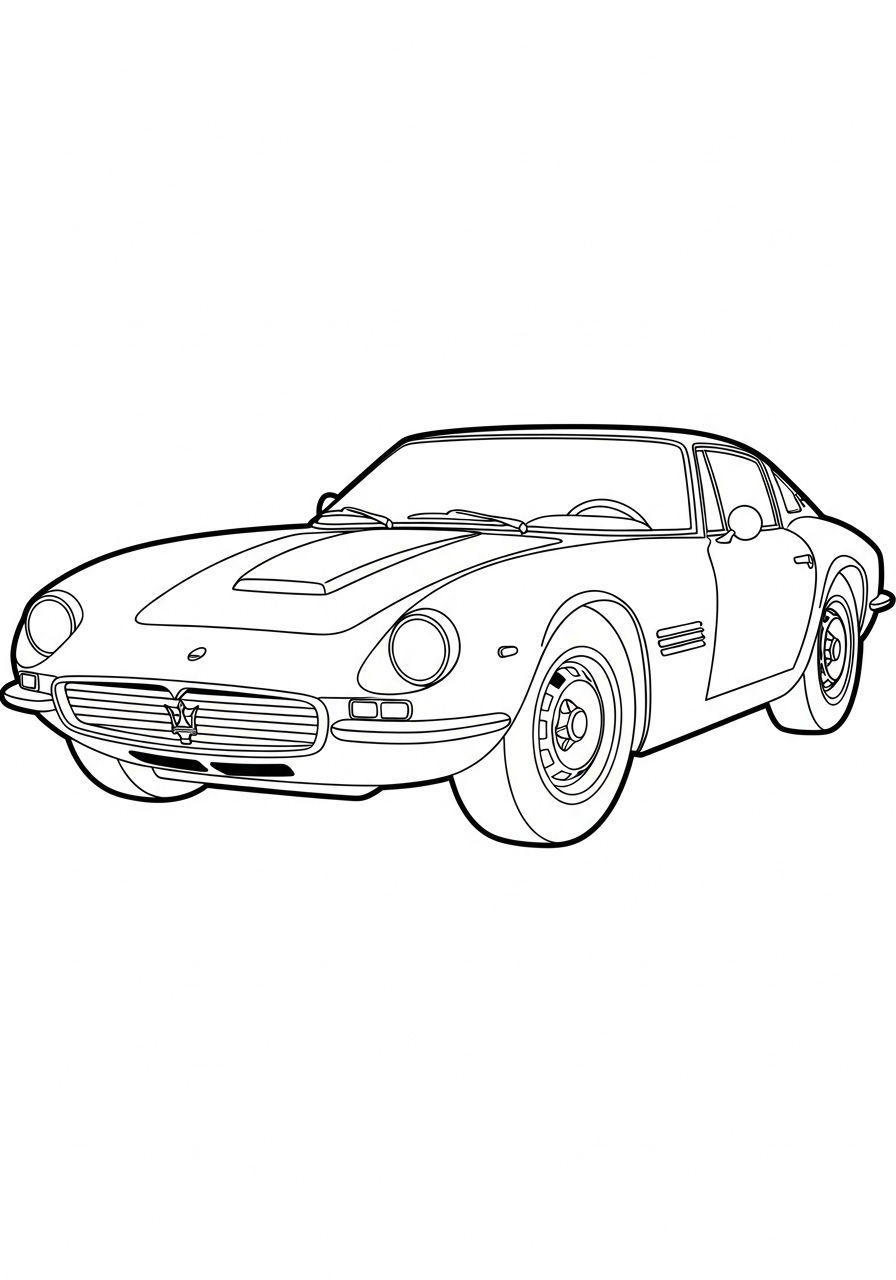 Maserati 22 Maserati da colorare per bambini