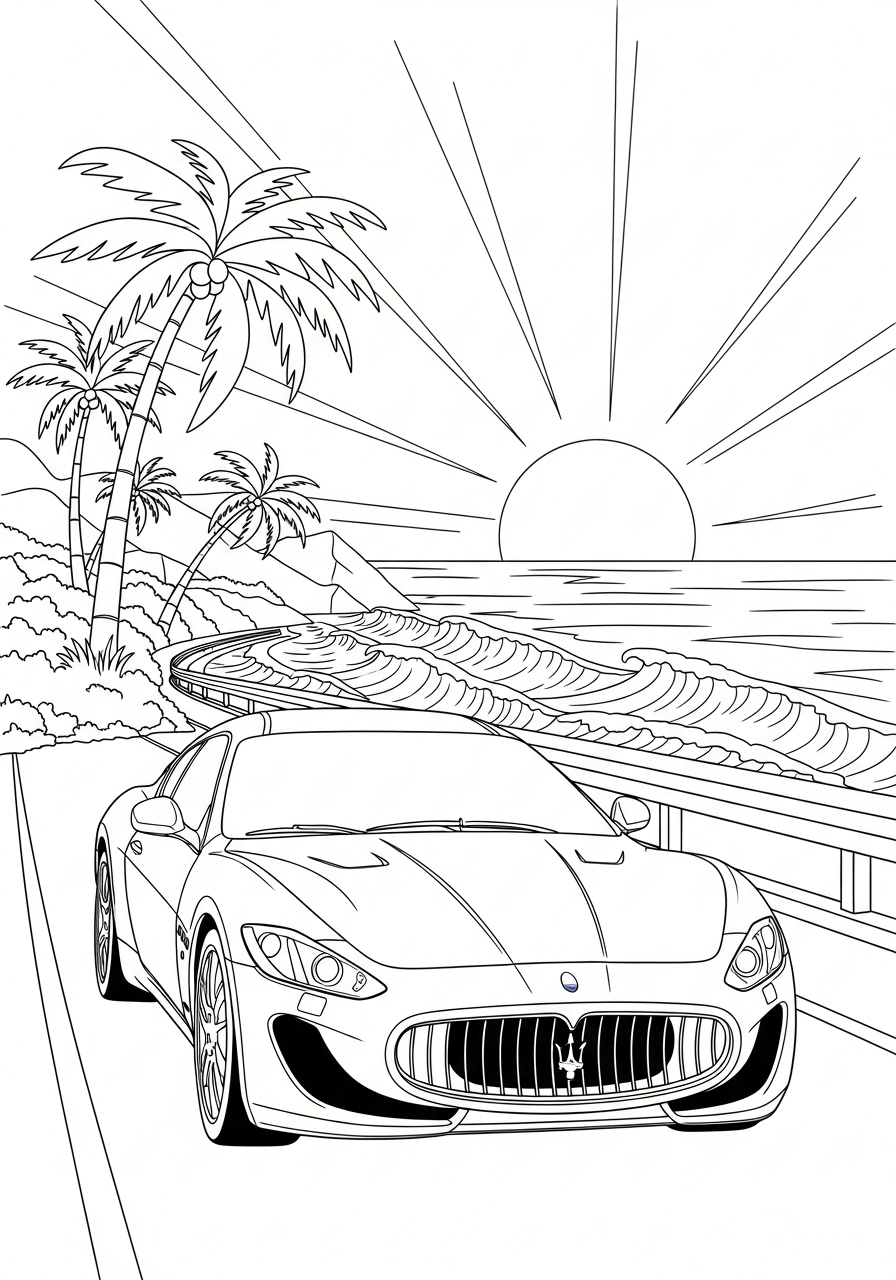 Maserati 21 Maserati da colorare e stampare pdf