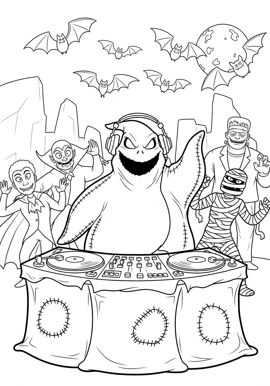 Oogie Boogie 8 Oogie Boogie da stampare e colorare gratis