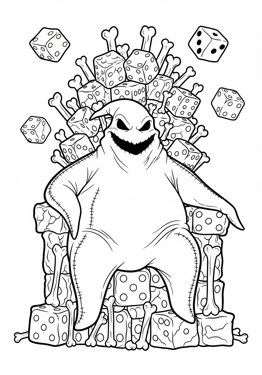 Oogie Boogie 7 foto Oogie Boogie da colorare