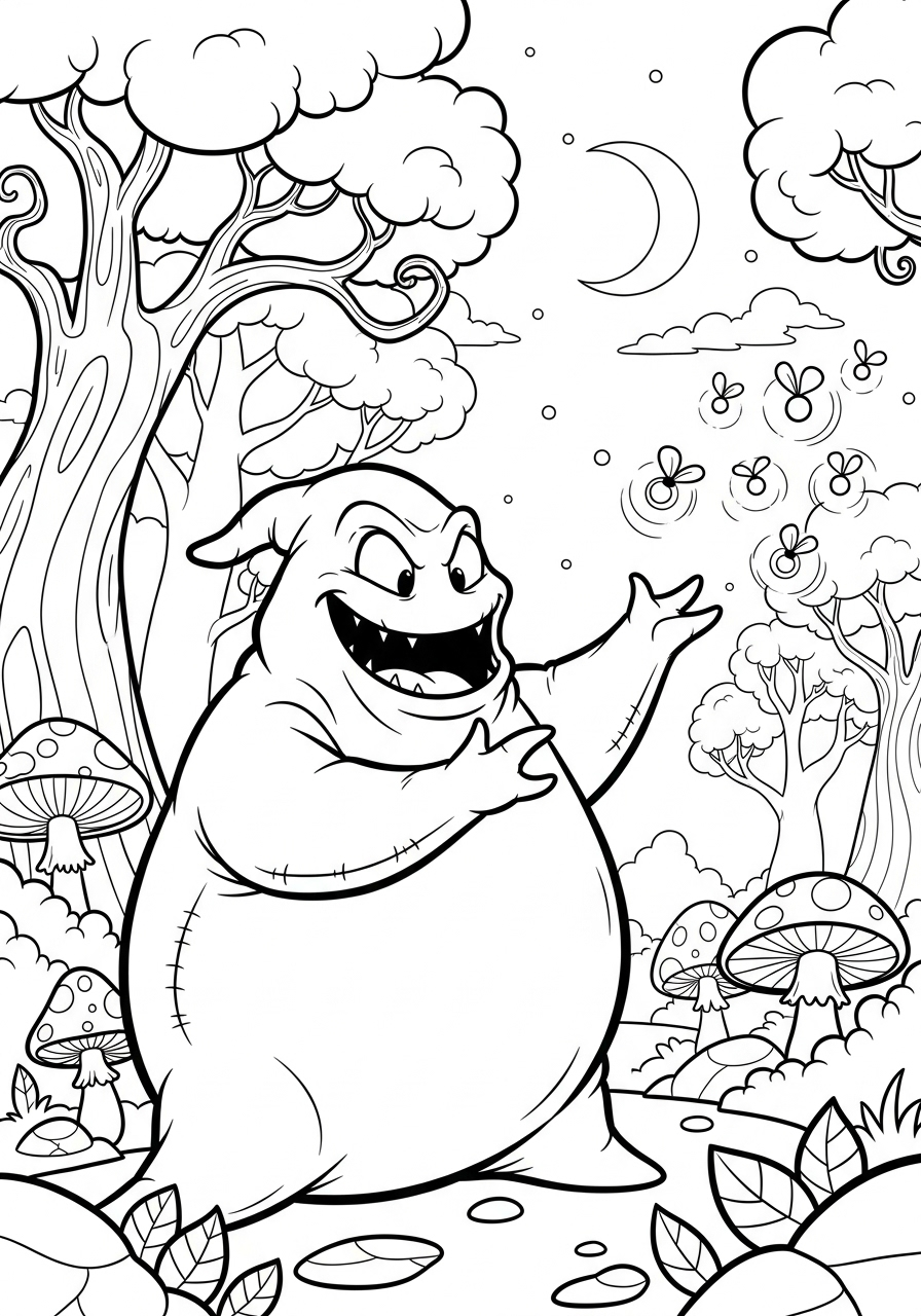 Oogie Boogie 6 pdf stampare Oogie Boogie da colorare