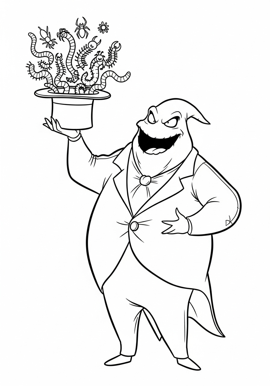 Oogie Boogie 5 Oogie Boogie disegno da colorare facile