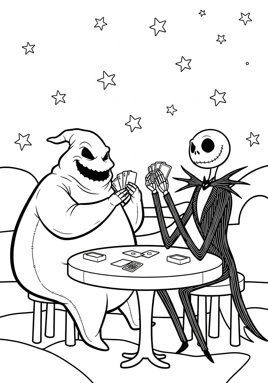 Oogie Boogie 3 immagine Oogie Boogie da colorare