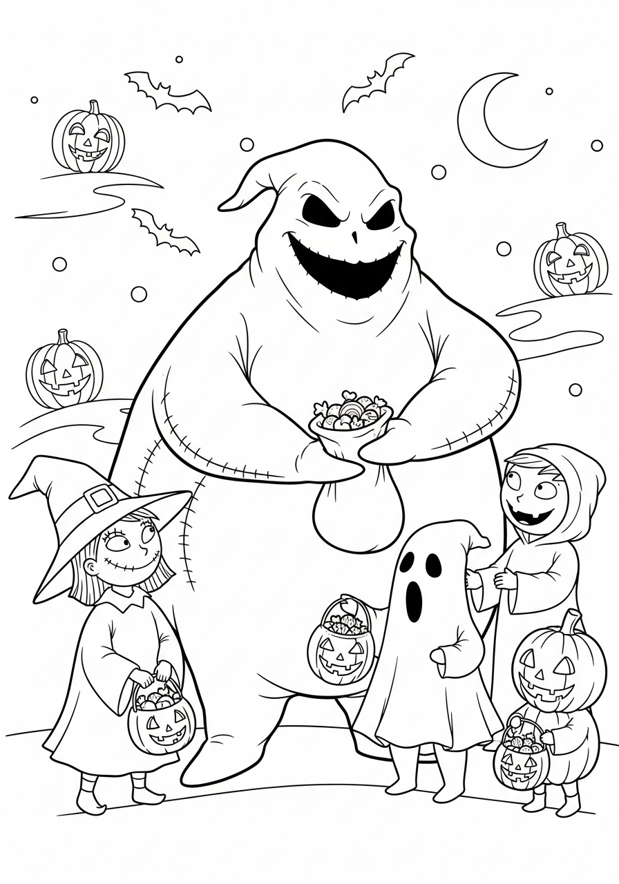 Oogie Boogie 2 Oogie Boogie da stampare e colorare per bambini