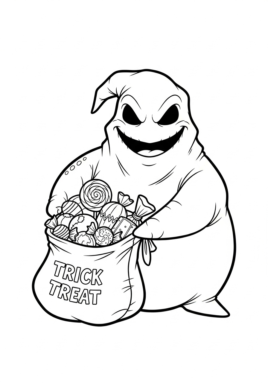 Oogie Boogie 17 Oogie Boogie da colorare facile