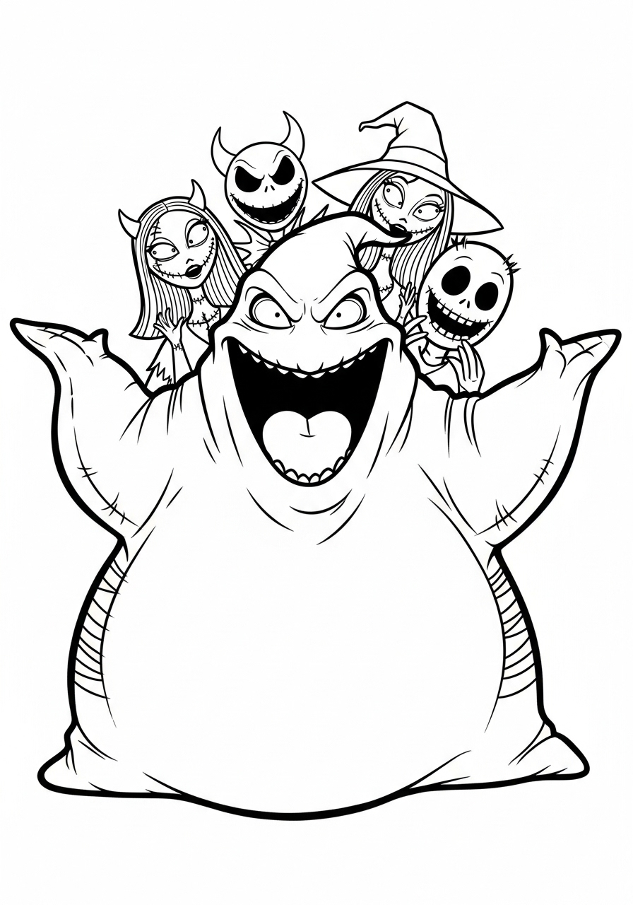 Oogie Boogie 16 pdf stampare Oogie Boogie da colorare 1